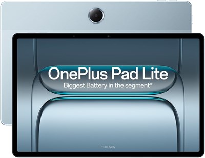 Планшет OnePlus Pad Lite с самым большим аккумулятором в сегменте 9340 мАч, огромным 11-дюймовым (27,94 см) дисплеем с яркостью 500 нит и 11 часами воспроизведения видео, 8 ГБ оперативной памяти и 128 ГБ встроенной памяти, Wi-Fi + 4G, цвет Aero Blue. 1000020770