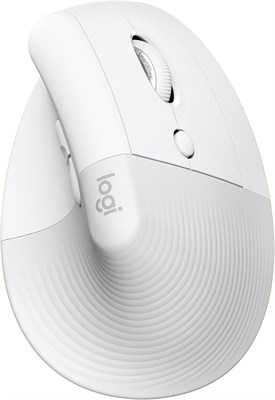 Беспроводная вертикальная эргономичная мышь Logitech Lift, Bluetooth или USB-приемник Logi Bolt, бесшумные щелчки, 4 кнопки, совместима с Windows/macOS/iPadOS, ноутбуками и ПК — светло-серый цвет. 1000024401
