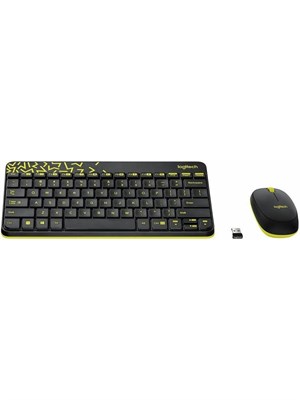 Беспроводной комплект Logitech MK240, включающий в себя мышь и клавиатуру с русской раскладкой, доступен в черном цвете 1000025459