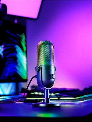 Микрофон Razer Seiren V3 Chroma предназначен для использования во время стриминга игр и имеет черный цвет 1000025629