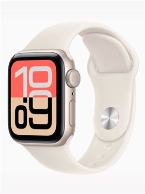 В 2025 году представлены умные часы Apple Watch SE 3 с GPS и корпусом из стойкого алюминия Starlight Aluminum Case, оснащенные спортивным ремешком Starlight Sport Band размером S/M и диагональю 40 мм 1000026493