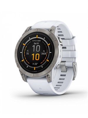 Смарт-часы Garmin EPIX PRO (GEN 2) SAPPHIRE EDITION с дисплеем AMOLED, размером 47 мм, доступны в белом цвете. 1000026581