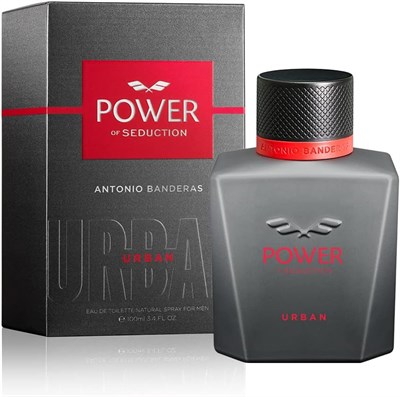 Antonio Banderas Perfumes - Power of Seduction Urban, туалетная вода-спрей для мужчин, ароматический и древесный аромат с нотками цитрусовых, мандарина, лаванды, сандалового дерева и ванили - 3,4 жидких унции 1000029826