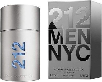 Туалетная вода CAROLINA HERRERA Men's 212 Men, 50 мл (серый, свободный размер) 1000029843