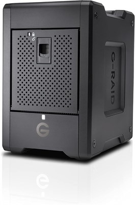 SanDisk Professional 48TB G-RAID SHUTTLE 4 — внешний жесткий диск корпоративного класса с 4 отсеками, Thunderbolt 3 и USB-C, портативный, аппаратный RAID — SDPH34H-048T-MBAAB 1000029980