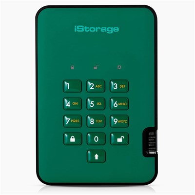 iStorage diskAshur2 HDD 4 ТБ — защищенный портативный жесткий диск — защита паролем, пыле- и водостойкость, аппаратное шифрование IS-DA2-256-4000-GN 1000030002