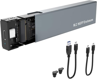 Корпус для M.2 NVME и SATA NGFF, двухпротокольный, с USB 3.1 Gen 2, адаптер для внешнего жесткого диска M.2 SSD, HDD UASP NGFF, внешний корпус, максимальный объем 2 ТБ, 2230, 2242, 2260, 2280, для ноутбука 1000030005