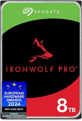 Жесткий диск Seagate IronWolf Pro 8 ТБ, внутренний, для корпоративного NAS-сервера – CMR 3,5 дюйма, SATA 6 ГБ/с, 7200 об/мин, кэш 256 МБ для RAID NAS – удобная упаковка (ST8000NTZ01) 1000030024