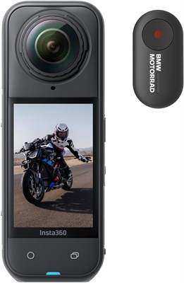 Insta360 X5 BMW Motorrad Edition - Водонепроницаемая экшн-камера 8K 360, превосходная съемка в условиях низкой освещенности, эффект невидимой селфи-палки, прочный и сменный объектив, 3 часа работы от батареи, встроенная защита от ветра, стабилизация изобр 1000030096
