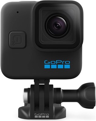 GoPro HERO11 Black Mini — компактная водонепроницаемая экшн-камера с записью видео 5.3K60 Ultra HD, функцией захвата кадров 24.7 МП, датчиком изображения 1/1.9", возможностью прямой трансляции и стабилизацией изображения 1000030108