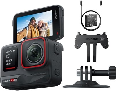 Insta360 Ace Pro — водонепроницаемая экшн-камера с 1/1,3-дюймовым сенсором и функцией шумоподавления на основе ИИ для непревзойденного качества изображения, записью видео 4K 120 кадров в секунду, поворотным экраном 2,4 дюйма и расширенными функциями ИИ 1000030151