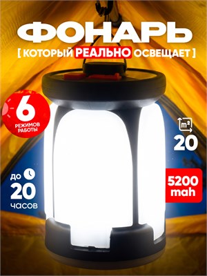 Палаточный фонарь с USB-зарядкой, который работает от аккумулятора, идеально подходит для использования в походах, рыбалке, туризме и отдыхе на свежем воздухе 1000030538