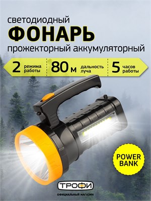 Светильник Trofi PA-505 - это аккумуляторный светодиодный прожектор с встроенным фонарем 1000030590