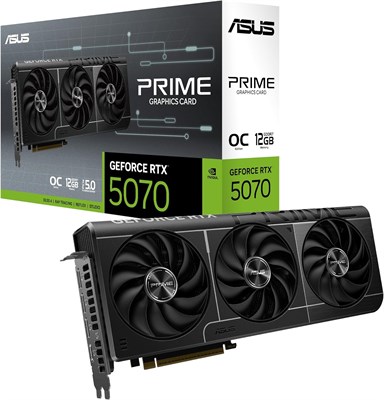 ASUS SFF-Ready Prime GeForce RTX™ 5070 OC Edition 12GB GDDR7 (PCIe® 5.0, 12GB GDDR7, HDMI®/DP 2.1, 2.5 slot, Axial-tech fans, Dual BIOS) 1000030692
