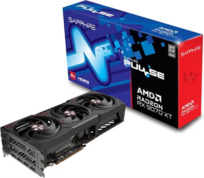 Видеокарта Sapphire 11348-03-20G Pulse AMD Radeon™ RX 9070 XT Gaming с 16 ГБ GDDR6, AMD RDNA 4 1000030734