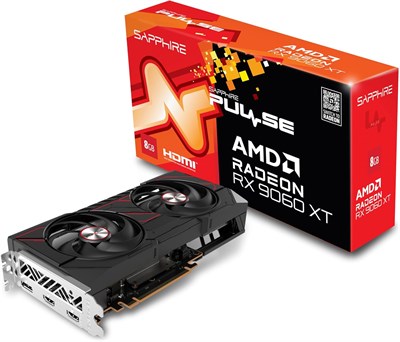 Видеокарта Sapphire 11350-04-20G Pulse AMD Radeon™ RX 9060 XT Gaming OC с 8 ГБ GDDR6, AMD RDNA 4 1000030743