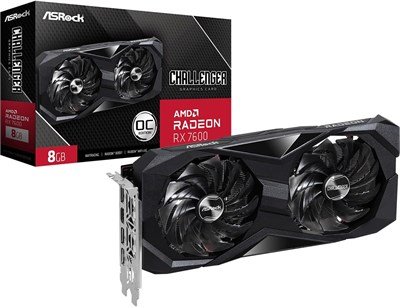 Видеокарта ASRock RX7600 CL 8GO AMD Radeon™ RX 7600 Challenger 8GB OC 1000030802