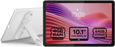 Lenovo Tab | 10,1-дюймовый WUXGA (1920x1200) дисплей, MediaTek Helio G85, 4 ГБ ОЗУ, 64 ГБ памяти, фронтальная камера 5,0 МП / тыловая камера 8,0 МП, аккумулятор 5100 мАч, Android 15 - Luna Grey [ZAEH0212AE] 1000030832
