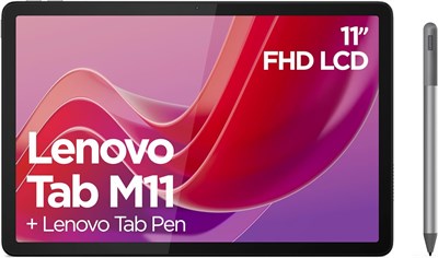 Планшет Lenovo Tab M11 на Android | 11 дюймов, Full HD, 1200p | 128 ГБ | Стилус Lenovo Tab Pen | Wi-Fi | 4 ГБ ОЗУ, цвет Luna Grey | Создан для портативных развлечений 1000030904