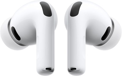 Беспроводные наушники Apple AIR PODS PRO 3 с зарядным кейсом. В комплекте 5 размеров амбушюр. Совместимы с USB-C, Apple Watch, MagSafe и зарядным устройством, сертифицированным по стандарту Qi. USB-кабель продается отдельно 1000031184