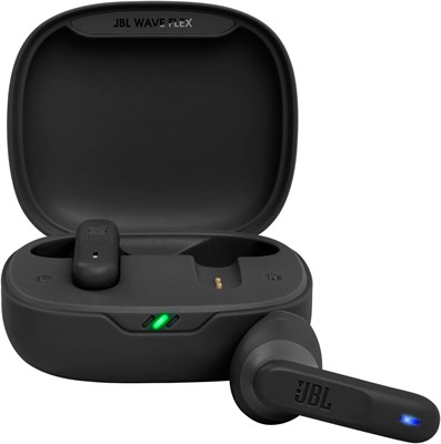 Беспроводные наушники JBL Wave Flex True Wireless, глубокий бас, удобная посадка, 32 часа работы от батареи, функция Smart Ambient + Talkthru, громкая связь, VoiceAware, водо- и пылезащита - черные, JBLWFLEXBLK, стандартная комплектация 1000031209