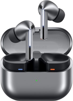 Беспроводные Bluetooth-наушники Samsung Galaxy Buds3 Pro, серебристые, с адаптивным шумоподавлением, Hi-Fi звуком и 360-градусным аудио 1000031219