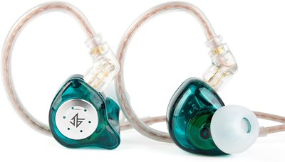 Наушники-вкладыши KZ EDX PRO IEM с 1D-драйвером, проводные игровые наушники, внутриканальные мониторы KZ, HiFi звук с глубокими басами, новый 10-мм динамический драйвер, съемный кабель для игр и видео (голубой цвет, без микрофона) 1000031248