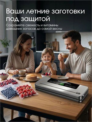 Устройство, которое позволяет упаковывать продукты в вакууме и одновременно обрезать их, имеет 6 функций в одном 1000031666