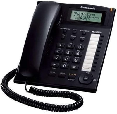 Черный проводной телефон Panasonic KX-TS880 встроенный 1000031985