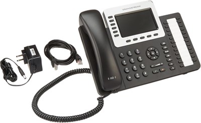 Стационарный телефон Grandstream GXP2160 предоставляет возможность использования 6 линий, обеспечивает высокое качество звука HD VoIP IP, имеет гигабитный порт, 24 программируемых кнопок на боковой панели, поддерживает Bluetooth, PoE и оснащен цветным ЖК- 1000032133