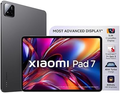Pad 7 | Qualcomm Snapdragon 7+ Gen 3 | 28,35 см (11,16 дюйма) дисплей | 12 ГБ, 256 ГБ | 3,2K CrystalRes дисплей | HyperOS 2 | Более 68 миллиардов цветов | Wi-Fi 6 | Графитово-серый (восстановленный) 1000028509