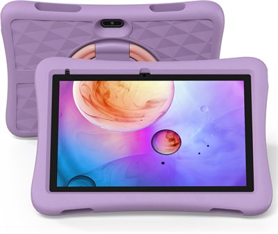 Планшет Plimpton Kids Tablet на Android 15, 10 дюймов, с Google Kids Space, 9 ГБ (3+6 ГБ расширения) ОЗУ/64 ГБ памяти, 5-ядерный процессор, аккумулятор 6000 мАч, родительский контроль, Wi-Fi, планшет PlimPad (фиолетовый) 1000033013
