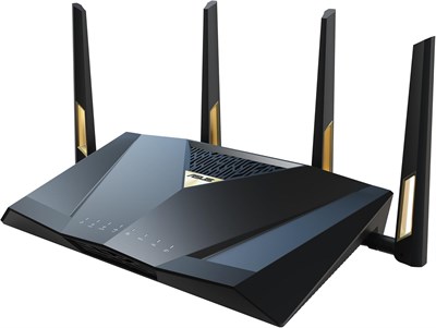 ASUS RT-BE88U Двухдиапазонный WiFi 7 AiMesh маршрутизатор с расширяемой производительностью, высокой скоростью, 802.11be, 8 потоков, портами 10G, расширенной безопасностью, простой настройкой - черный 1000033426