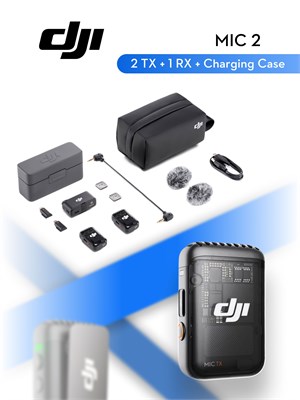 Петличный микрофон DJI Mic 2 в черном матовом цвете от компании DJI 1000034059
