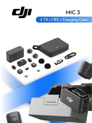 DJI Mic 3 - это петличный микрофон от компании DJI, выполненный в черном и черно-сером цвете 1000034072