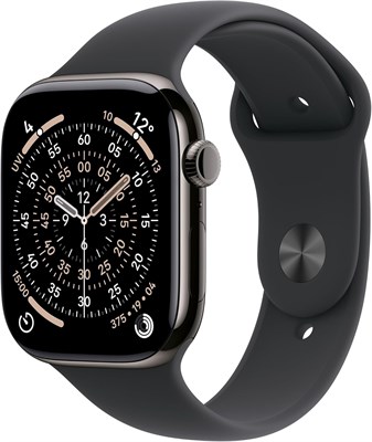 Смарт-часы Apple Watch Series 11 GPS + Cellular 42 мм с корпусом из титана цвета «сланец» и черным спортивным ремешком, размер M/L. Функции: оценка качества сна, отслеживание физической активности, мониторинг здоровья, постоянно включенный дисплей, водоне 1000034214