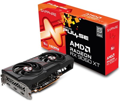 Видеокарта SAPPHIRE PULSE AMD RADEON™ RX 9060 XT GAMING OC 16GB с двумя портами HDMI/DP 1000036235