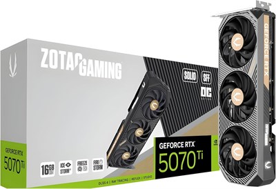 ZOTAC Gaming GeForce RTX 5070 Ti SOLID SFF OC, GeForce RTX 5070 Ti, 16 ГБ, GDDR7, 256 бит, 7680 x 4320 пикселей, PCI Express x16 5.0 1000036242