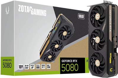 Видеокарта Zotac GeForce RTX 5080 Solid 16GB GDDR7 PCI-Express 1000036313