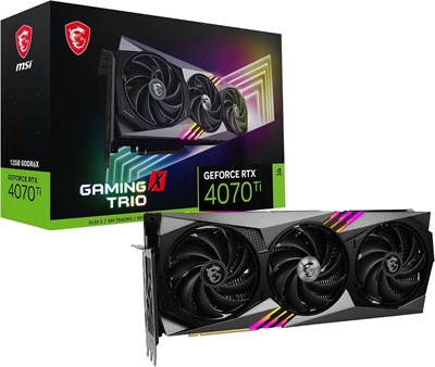 Видеокарта MSI Gaming GeForce RTX 4070 Ti 12GB GDRR6X 192-Bit HDMI/DP Nvlink Tri-Frozr 3 Ada Lovelace Architecture (RTX 4070 Ti Gaming X Trio 12G) 1000036332
