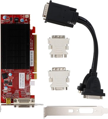 Видеокарта VisionTek Radeon 6350 SFF 1GB DDR3 3M DMS59 с адаптером 2X DVI-I на VGA, артикул 900456 1000036333