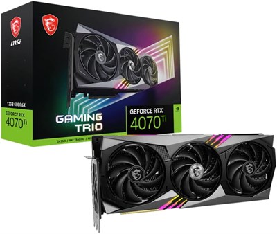 Видеокарта MSI Gaming GeForce RTX 4070 Ti 12GB GDRR6X 192-Bit HDMI/DP Nvlink Tri-Frozr 3 Ada Lovelace Architecture (RTX 4070 Ti Gaming Trio 12G) 1000036388