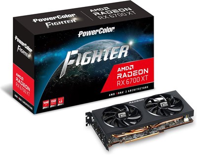 Видеокарта PowerColor Fighter AMD Radeon RX 6700 XT Gaming с 12 ГБ памяти GDDR6, на базе архитектуры AMD RDNA 2, с поддержкой трассировки лучей, PCI Express 4.0, HDMI 2.1 и кэшем AMD Infinity Cache 1000036395