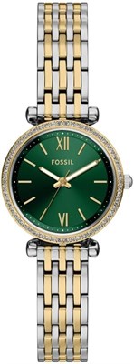 Женские аналоговые наручные часы Fossil ES5439 Carlie, размер корпуса 28 мм, двухцветные 1000037176