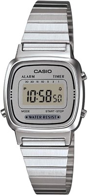 Кварцевые часы Casio, цифровой дисплей, корпус из нержавеющей стали 1000037191