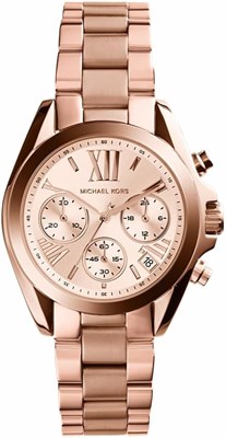 Женские часы Michael Kors Bradshaw, хронограф из нержавеющей стали с ремешком из стали или кожи 1000037193
