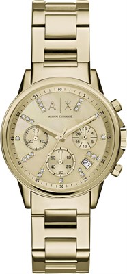 Женские часы A|X Armani Exchange, хронограф, с ремешком из нержавеющей стали или кожи 1000037213