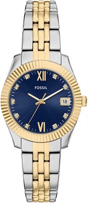 Женские аналоговые наручные часы Fossil ES5443 Scarlette, размер корпуса 32 мм, двухцветные 1000037228