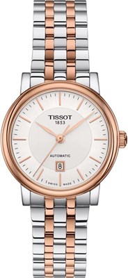 Женские автоматические аналоговые часы Tissot Carson, 30 мм, браслет из нержавеющей стали 1000037317