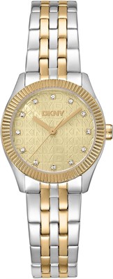 Женские аналоговые двухцветные наручные часы DKNY DK1L126M0085, размер корпуса 26 мм, цвет: золото/серебро-золото 1000037530